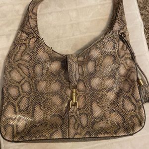 G.I.L.I snake print leather bag